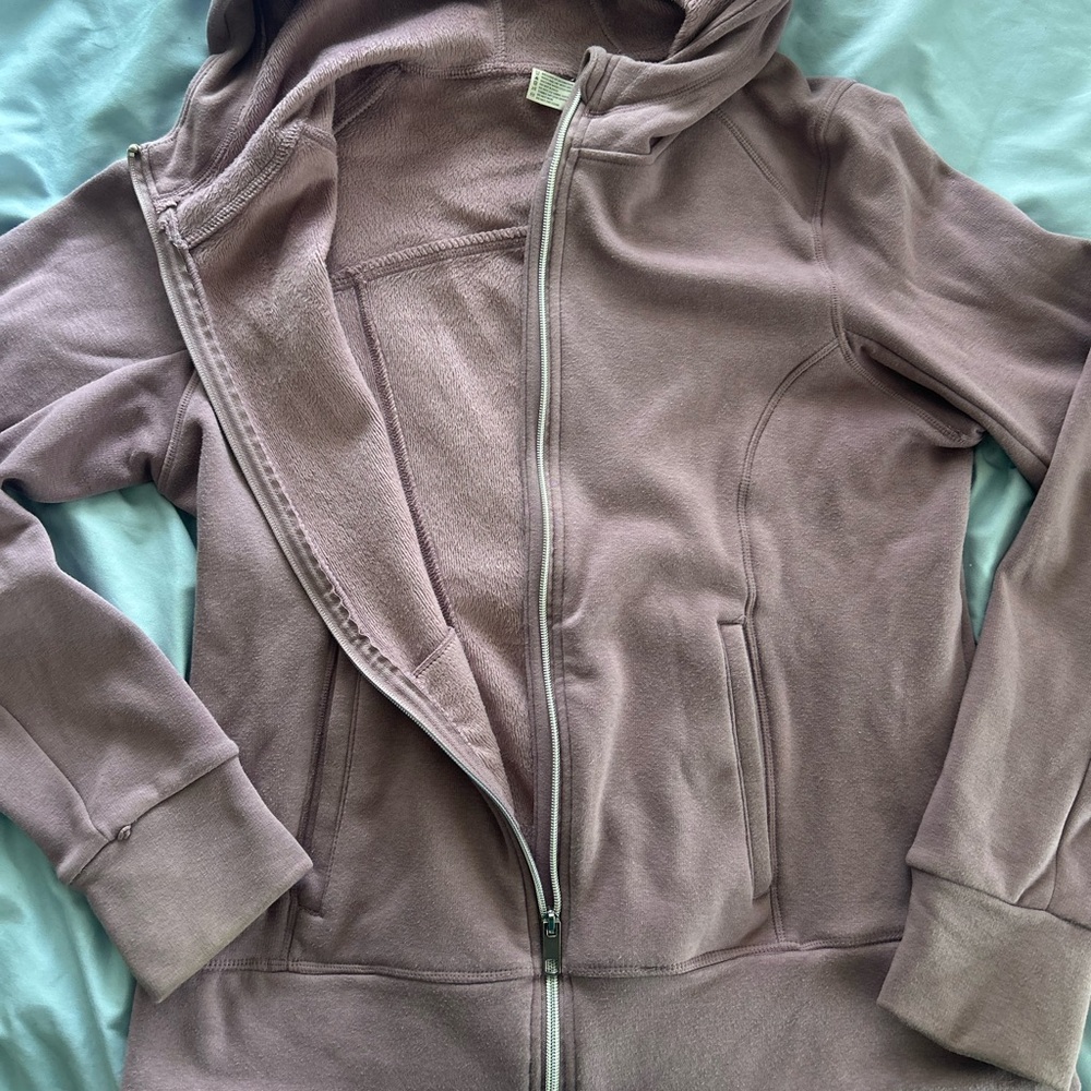 90 Degree by Reflex fleece lined zip up jacket with hood